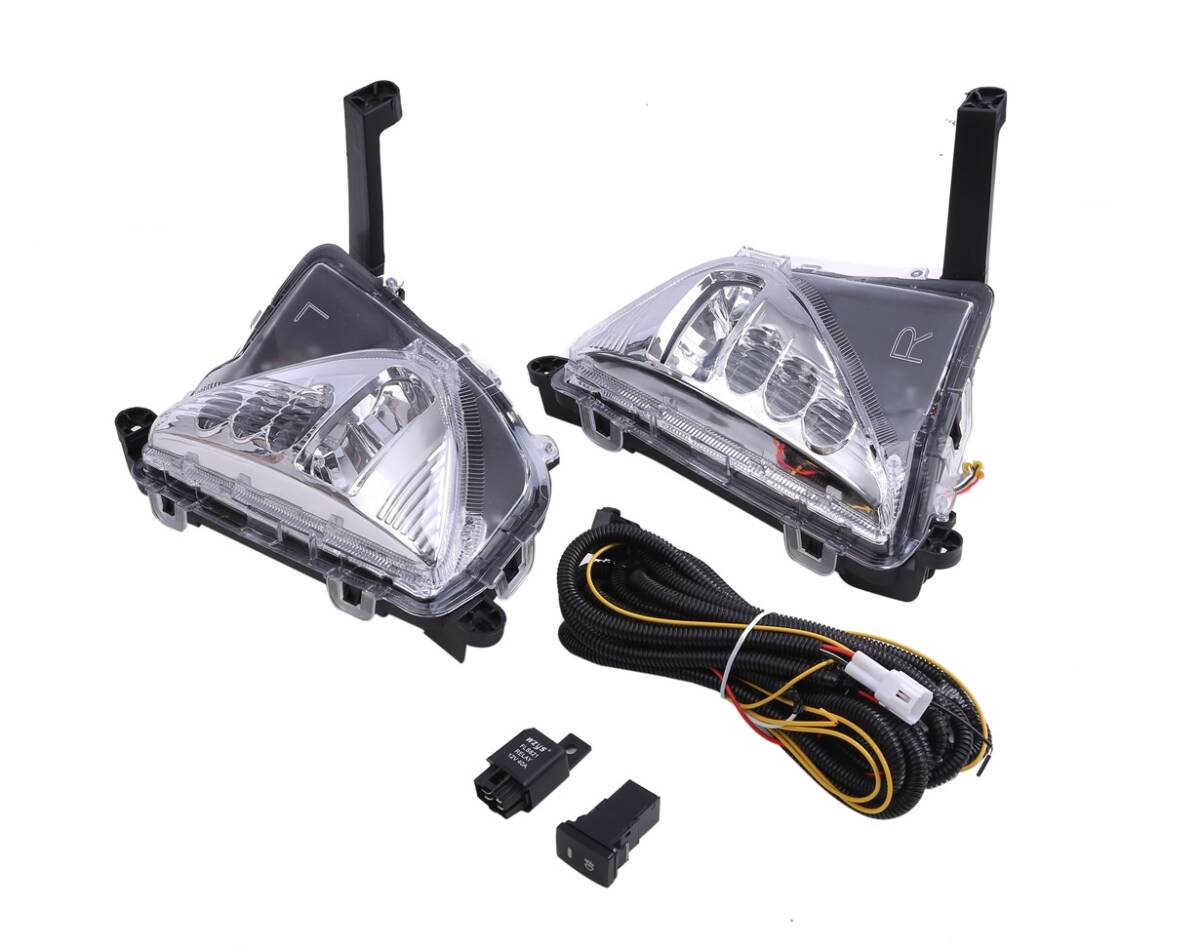 トヨタ 用 フロント フォグランプ ライト キット 左右 フルセット デイライト ランプ プリウス 2015年 ZVW50 ZVW51 ZVW55 前期 社外品拍卖