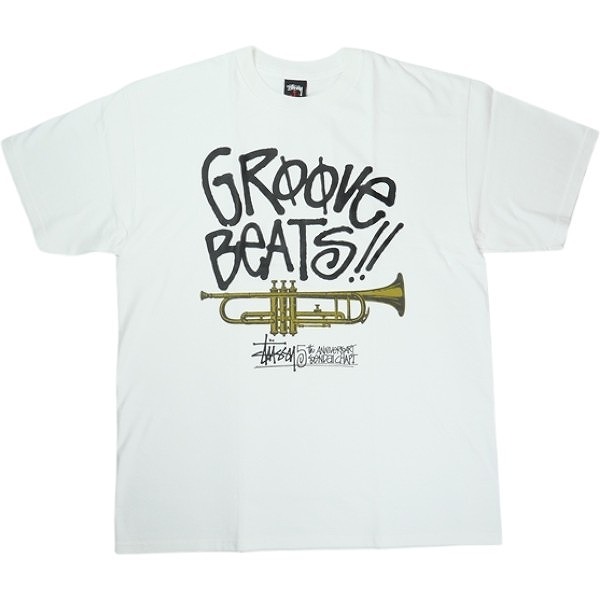 STUSSY ステューシー 仙台CHAPT 5TH ANNIVERSARY GROOVE BEATS TEE White Tシャツ 白 Size 【L】 【中古品-非常に良い】 20824453拍卖