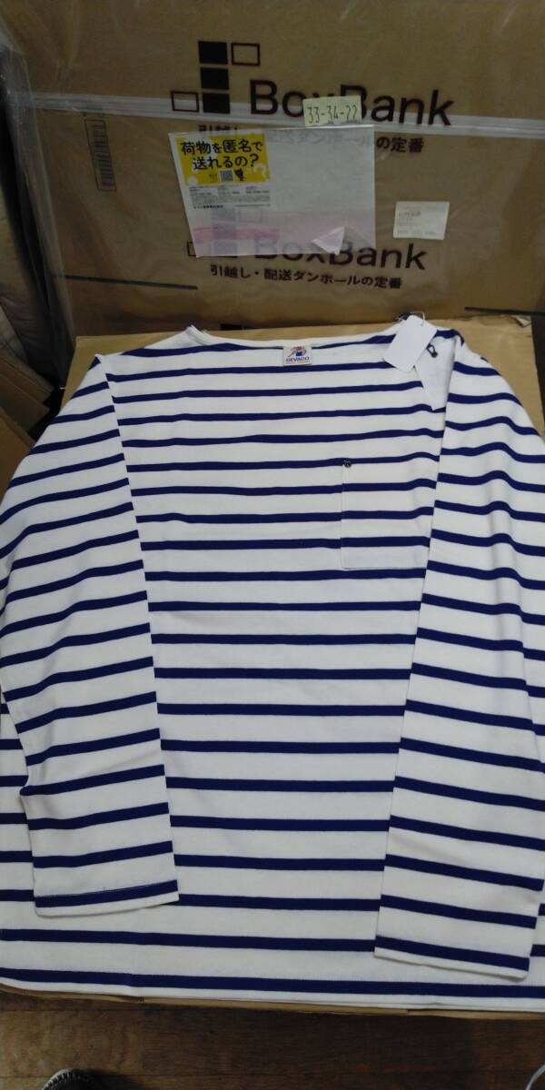 未使用自宅保管品 GAVACO ボーダーT カラーOFFBLUE サイズL拍卖