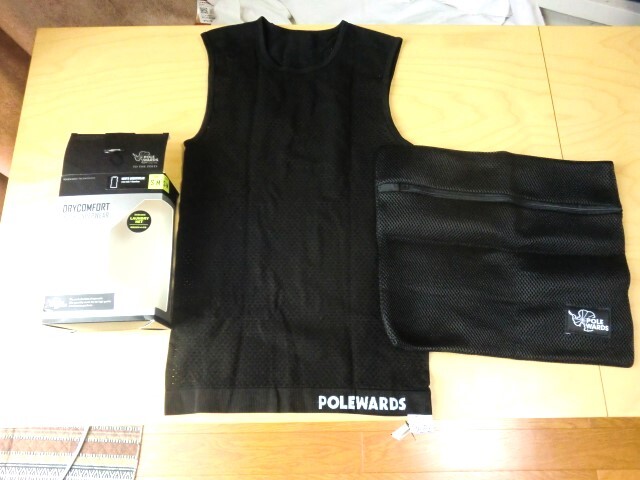 新品 タグ付き POLEWARDS(ポールワーズ)ドライコンフォート メッシュ ノースリーブ シャツ  S-Mサイズ 洗濯ネット付 トレラン 登山 拍卖