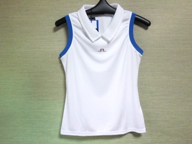 新品 J.LINDEBERG(Jリンドバーグ) メッシュカラー ノースリーブシャツ SSサイズ 16,500円ストレッチ 吸水 速乾 レディース拍卖