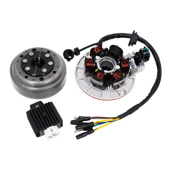 ю モンキー ゴリラ 等に 横型エンジン車用 全波 レギュレーター/ジェネレーター/軽量アウター 3点セット ニュートラルセンサー付 社外品拍卖