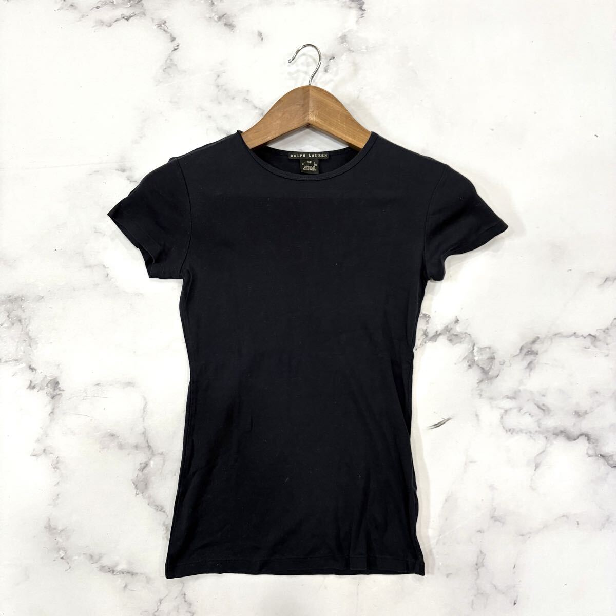 X ■ 米国製 '着心地抜群' Ralph Lauren ラルフローレン 半袖 COTTON Tシャツ カットソー S/P レディース 婦人服 トップス 古着 USA製拍卖