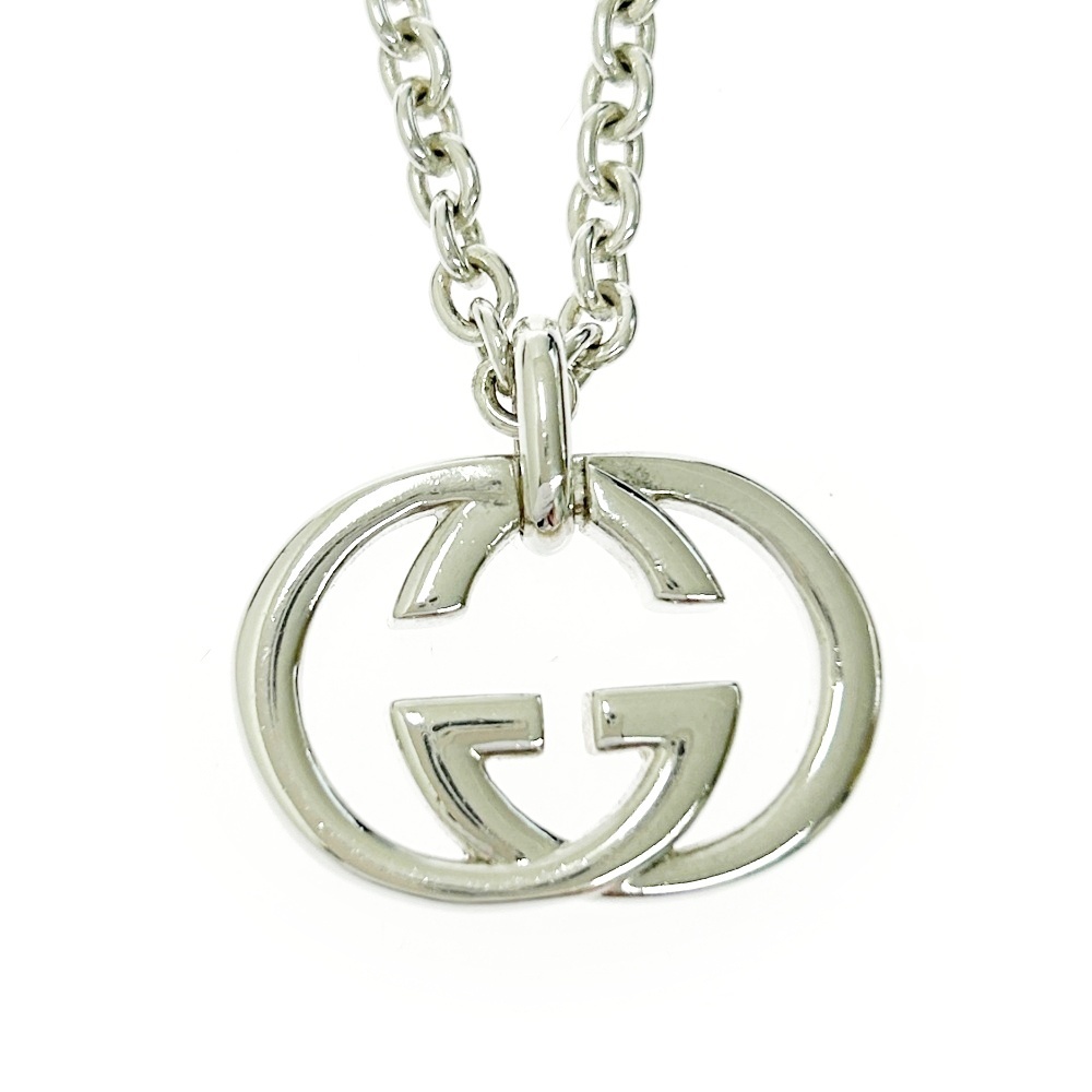 【箱付き】 GUCCI グッチ シルバー インターロッキングG ネックレス 25.9g 925刻印 434377 ネックレス拍卖