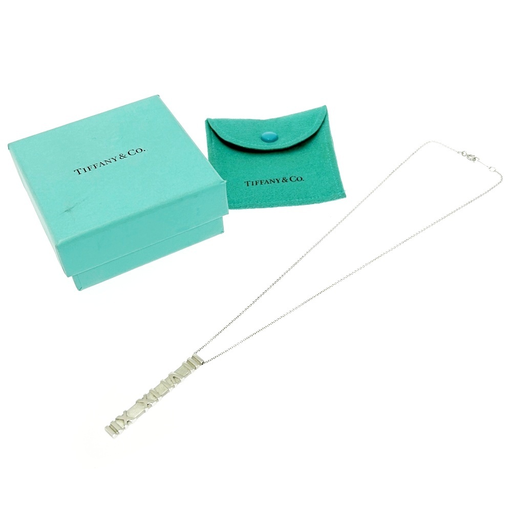 【箱付き】 TIFFANY&Co. ティファニー シルバー アトラス バー ネックレス 6.8g 925刻印 445345 ネックレス拍卖