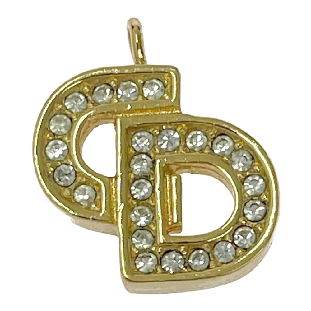 Christian Dior クリスチャンディオール GP ラインストーン CDロゴ ネックレストップ ゴールド 459572 ペンダントトップ拍卖
