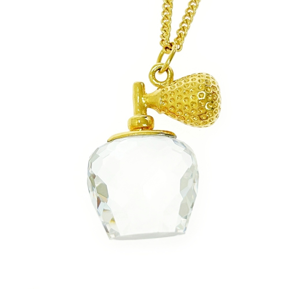 SWAROVSKI スワロフスキー GP クリスタル 香水瓶モチーフ ネックレス ゴールド 414303 ネックレス拍卖