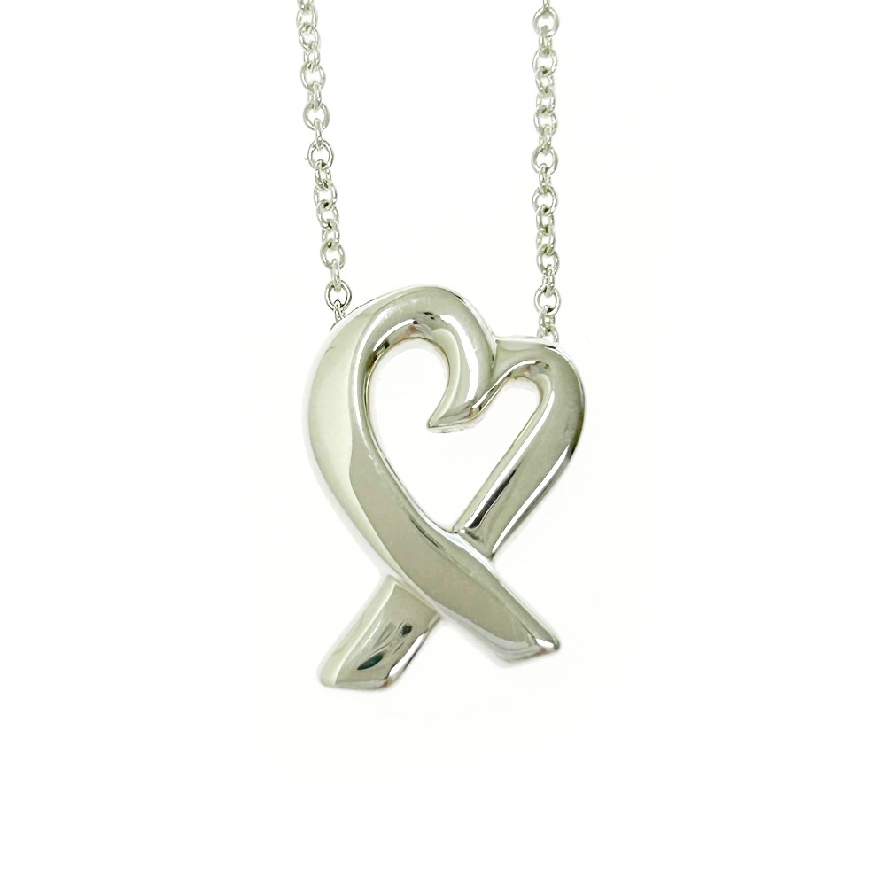 TIFFANY&Co. ティファニー シルバー パロマピカソ ラビングハート ネックレス 2.8g 925刻印 407807 ネックレス拍卖