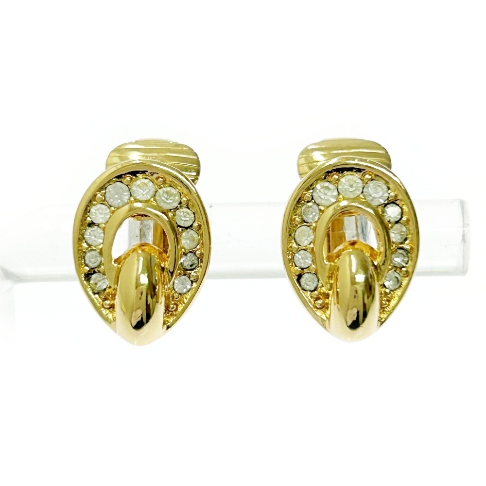 Christian Dior クリスチャンディオール GP ラインストーン イヤリング レディース ゴールド 412293 イヤリング拍卖