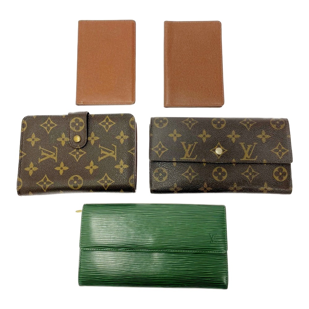 【ジャンク品含む】 LOUIS VUITTON ルイ・ヴィトン モノグラム PVC 財布5点セット ブラウン 395731 長財布拍卖