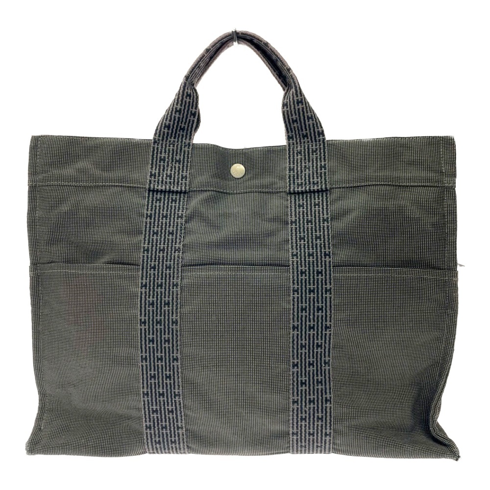 HERMES エルメス 100951M キャンバス エールライントートMM グレー 391186 トートバッグ拍卖