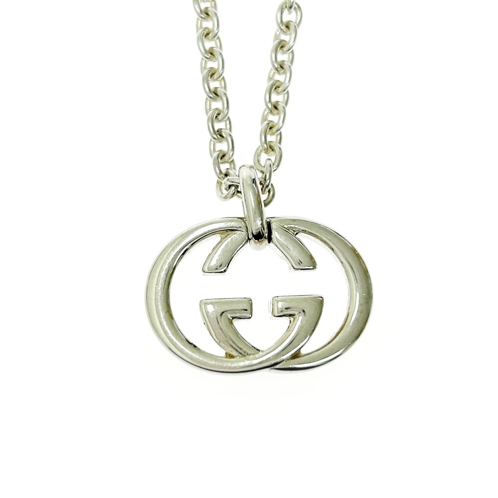 【箱付き】 GUCCI グッチ シルバー インターロッキングG ネックレス 26.2g 925刻印 394015 ネックレス拍卖