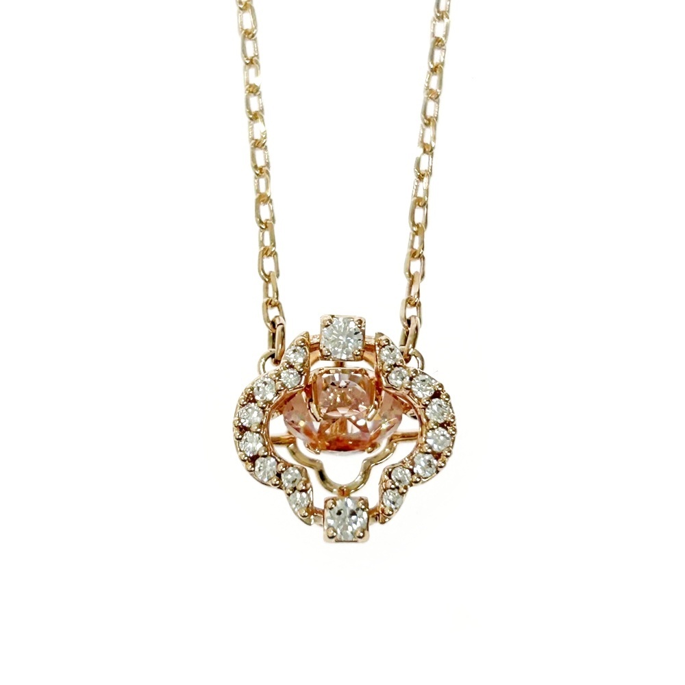 【箱付き】 SWAROVSKI スワロフスキー メタル クリスタル スパークリングダンス ネックレス ローズゴールド 398684 ネックレス拍卖
