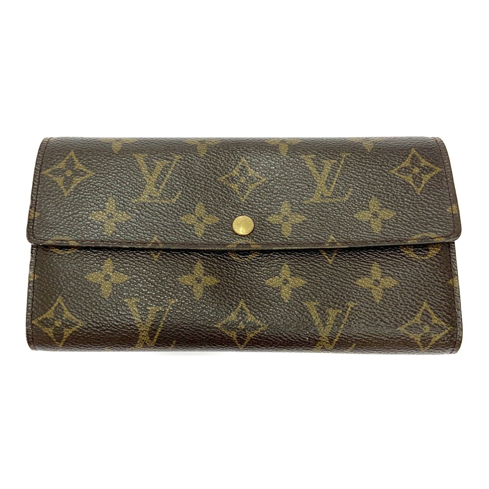 LOUIS VUITTON ルイ・ヴィトン M61734 モノグラム PVC ポルトフォイユ サラ ブラウン 403742 長財布拍卖