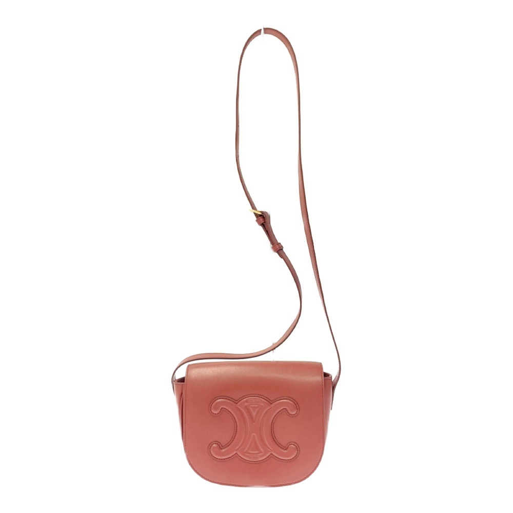 CELINE セリーヌ レザー フォルコ キュイル トリオンフ ショルダーバッグ リップスティック 408622 ショルダーバッグ拍卖