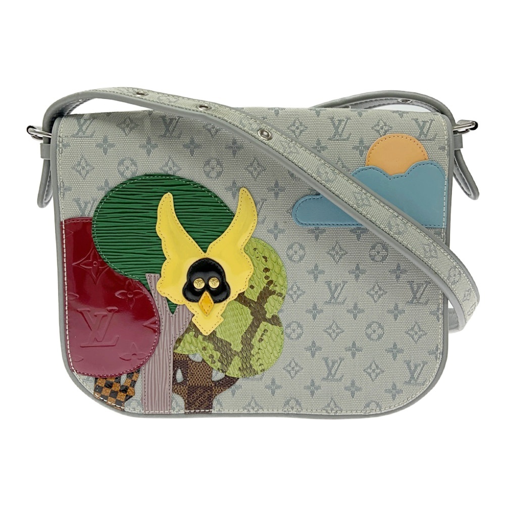 LOUIS VUITTON ルイ・ヴィトン M92279 モノグラムミニ キャンバス レザー コント ドゥ フェ ミュゼット グレー 374269 ショルダーバッグ拍卖