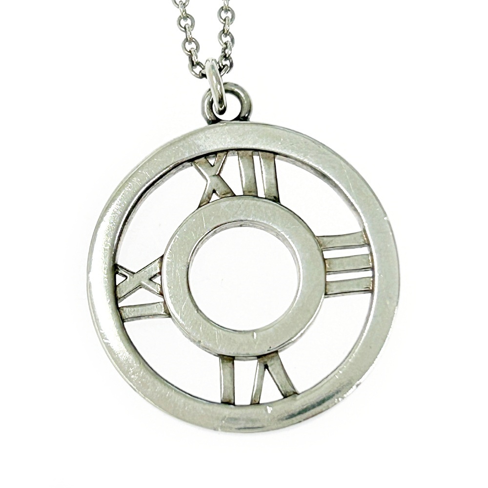 TIFFANY&Co. ティファニー シルバー アトラス オープン メダリオン ネックレス 4.1g 925刻印 342553 ネックレス拍卖