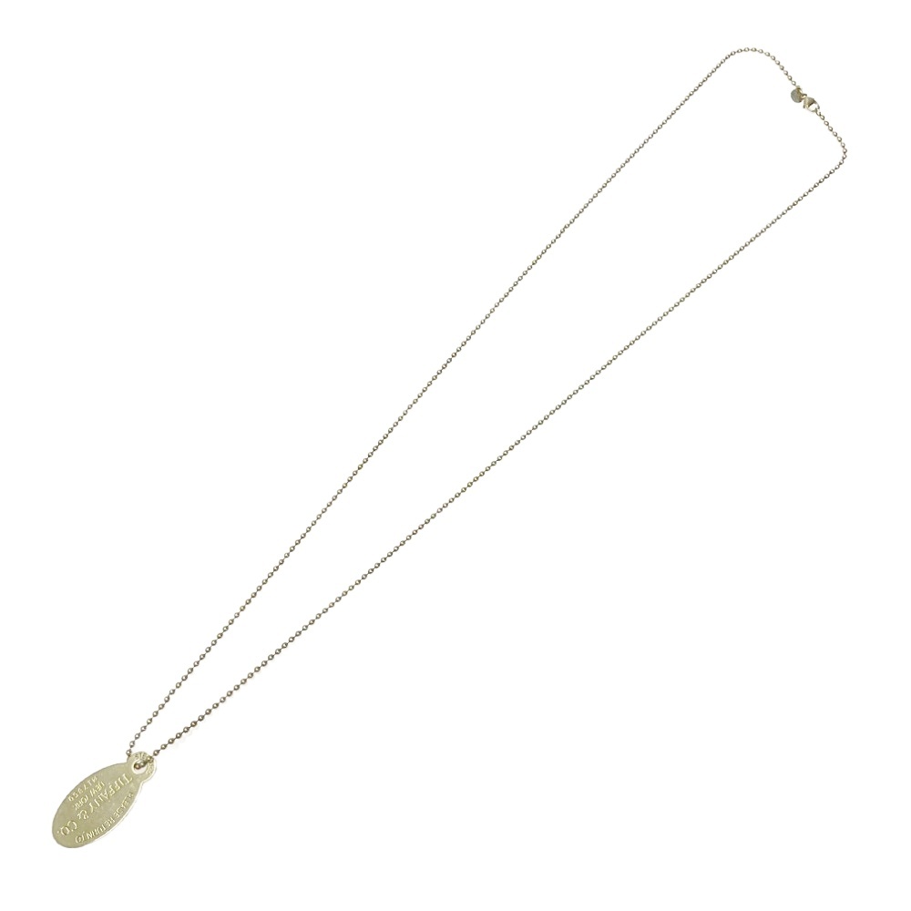 TIFFANY&Co. ティファニー シルバー プリーズリターントゥ プレート ネックレス 25.5g 925刻印 307237 ネックレス拍卖