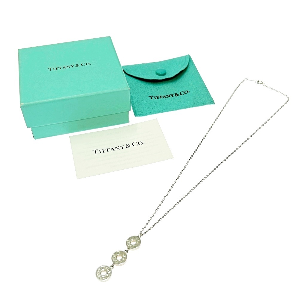 【箱付き】 TIFFANY&Co. ティファニー シルバー 1837 スリードロップサークル ネックレス 5.7g 925刻印 363718 ネックレス拍卖