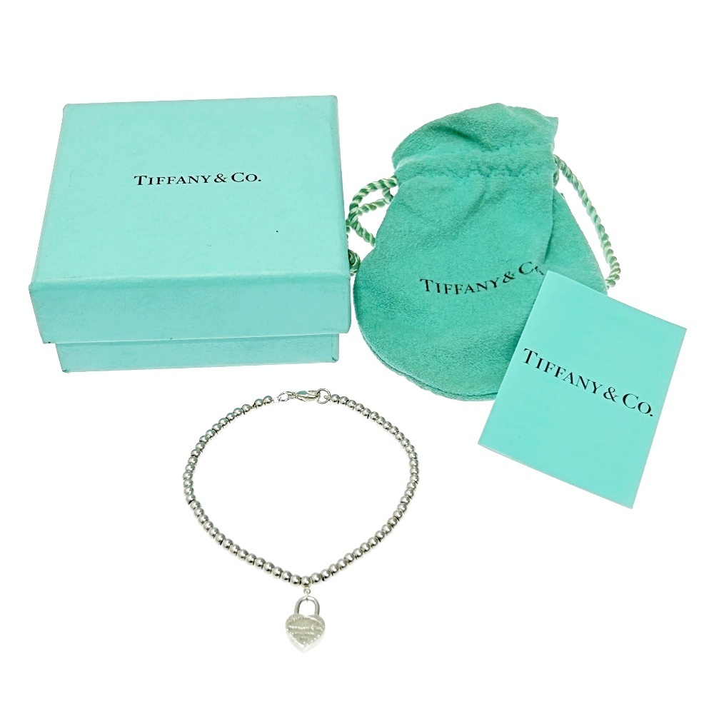 【箱付き】 TIFFANY&Co. ティファニー シルバー リターントゥ ハート カデナ ブレスレット 5.5g 925刻印 363755 ブレスレット拍卖