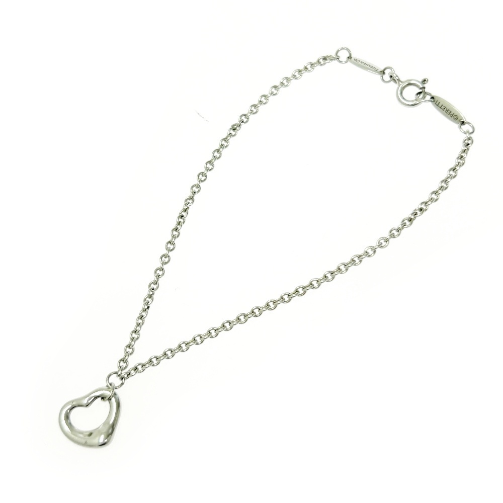 TIFFANY&Co. ティファニー シルバー エルサペレッティ オープンハート ブレスレット 2.6g 925刻印 468754 ブレスレット拍卖
