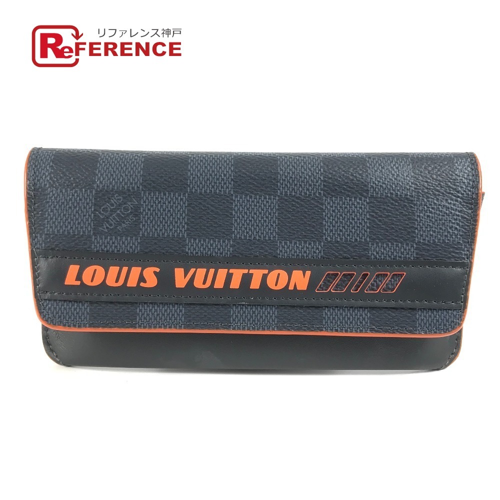美品 LOUIS VUITTON ルイヴィトン GI0380 エテュイリュネット ウディ 眼鏡 メガネケース サングラスケース ポーチ ダミエコバルト 【中古】拍卖