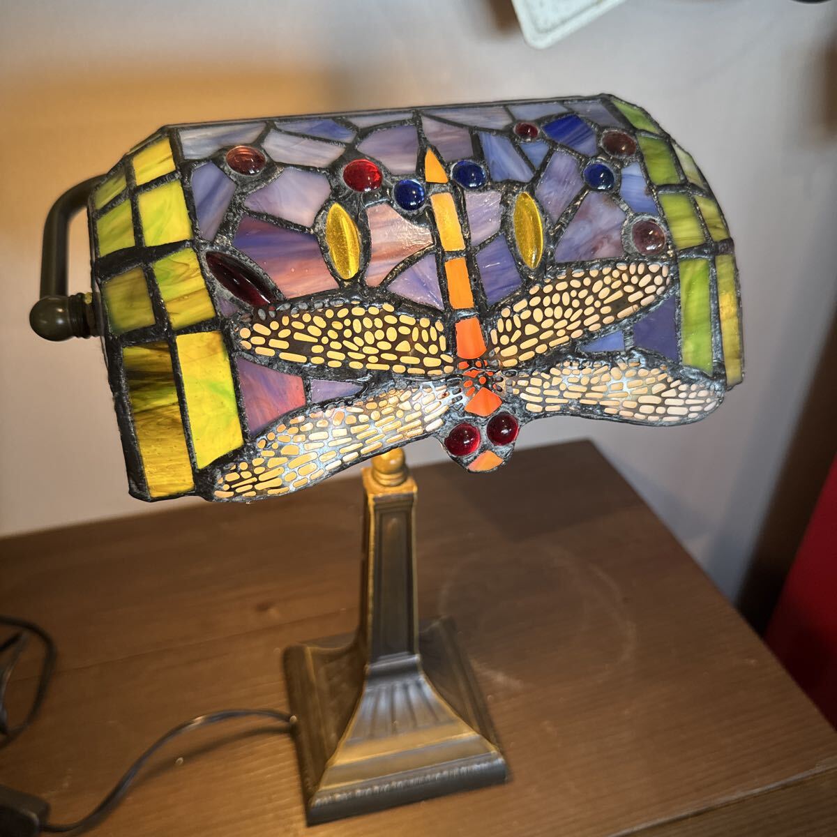ステンドランプ トンボ アンティーク拍卖