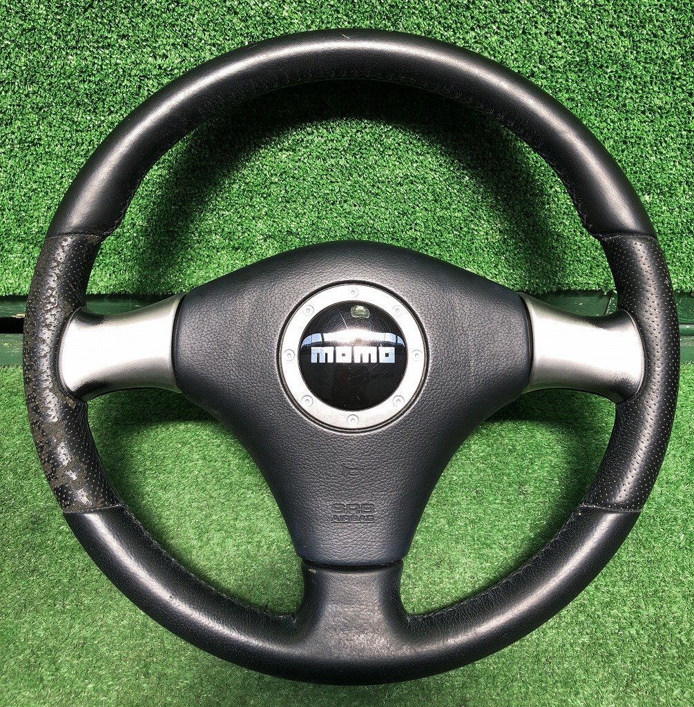 ☆ムーヴラテ L550S MOMOハンドル ステアリング 傷・擦れ・色落ち有り 現状品 送料サイズ【B】拍卖