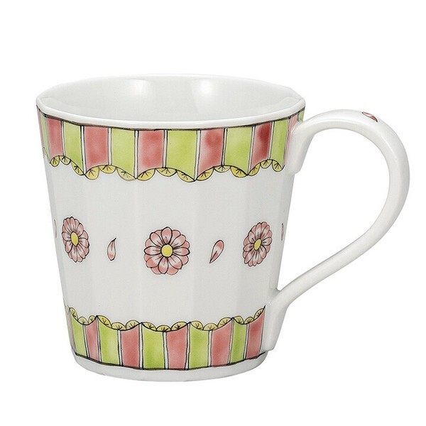 九谷焼! 森亜光 ☆はないろ・ピンクマグカップ☆ K9-986 新品 茶器 コーヒー 紅茶 ミルク ラテ エスプレッソ カプチーノ ギフト拍卖