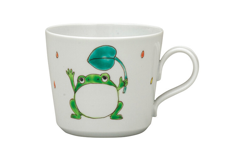 九谷焼! 桜井千絵 ☆かえる・マグカップ☆ K9-974 新品 茶器 コーヒー 紅茶 ミルク ラテ エスプレッソ カプチーノ ギフト拍卖