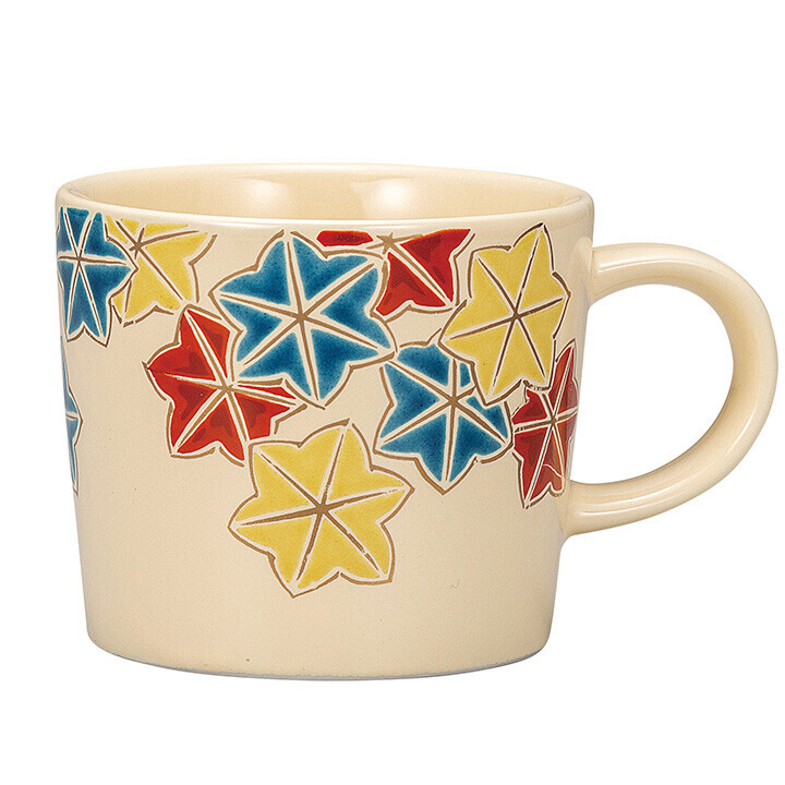 九谷焼! ☆アイボリーもみじ・マグカップ☆ K9-940 新品 茶器 コーヒー 紅茶 ミルク ラテ エスプレッソ カプチーノ ギフト拍卖