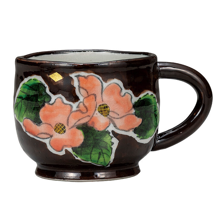 九谷焼! 創正窯 ☆ハナミズキ・マグカップ☆ K9-964 新品 茶器 コーヒー 紅茶 ミルク ラテ エスプレッソ カプチーノ ギフト拍卖