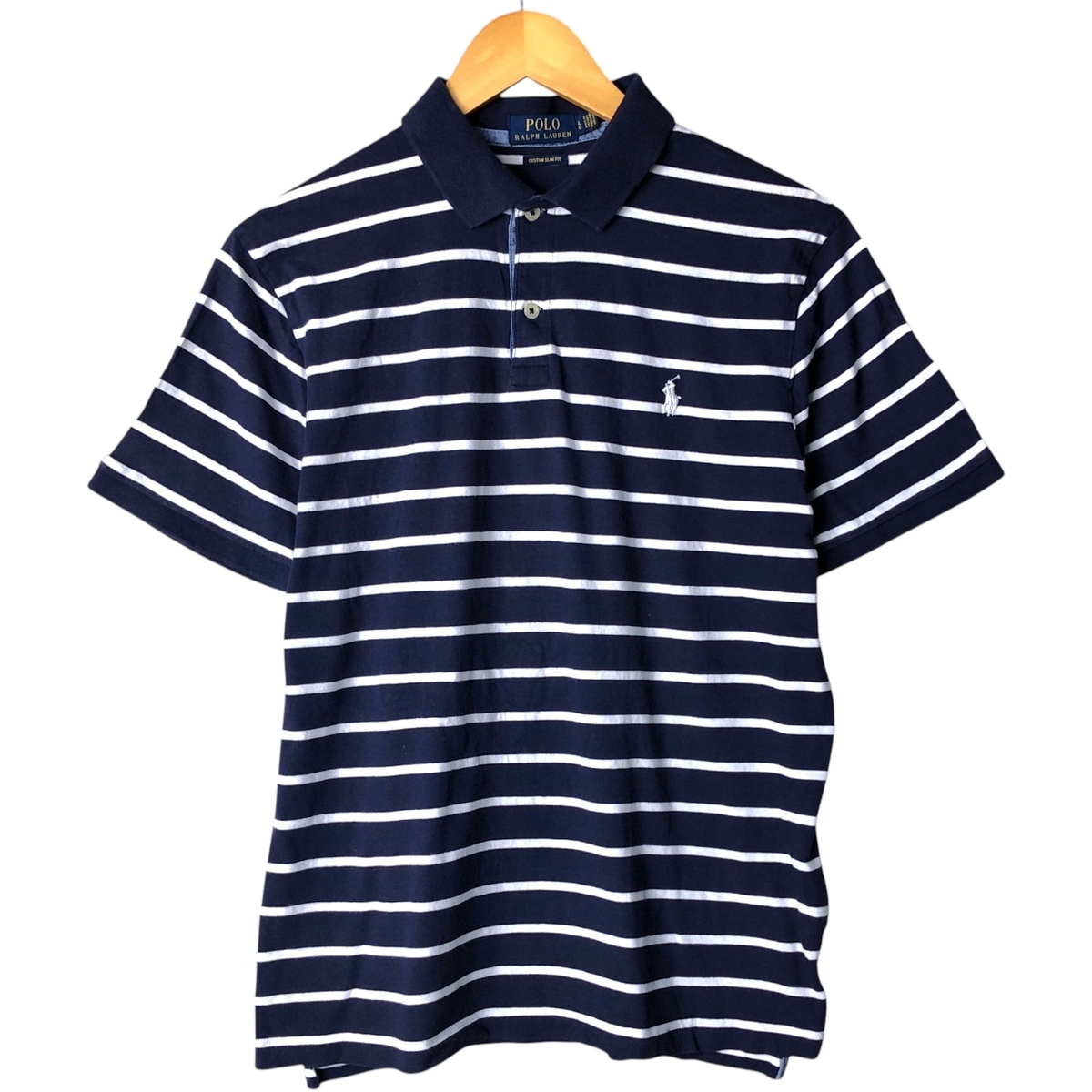 古着 ラルフローレン Ralph Lauren POLO RALPH LAUREN CUSTOM FIT 半袖 ボーダー ポロシャツ メンズL相当 /eaa576360拍卖