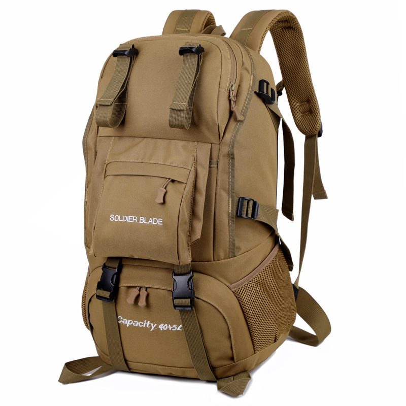 人気新品リュック バックパック 55L 大容量 多機能 丈夫 頑丈 通学 登山 旅行 1泊 宿泊 撥水 防災カーキお色選択可拍卖