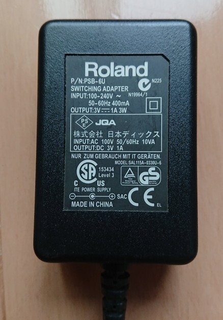【Roland】 EDIROL R-09用電源アダプター ☆ PSB-6U 拍卖