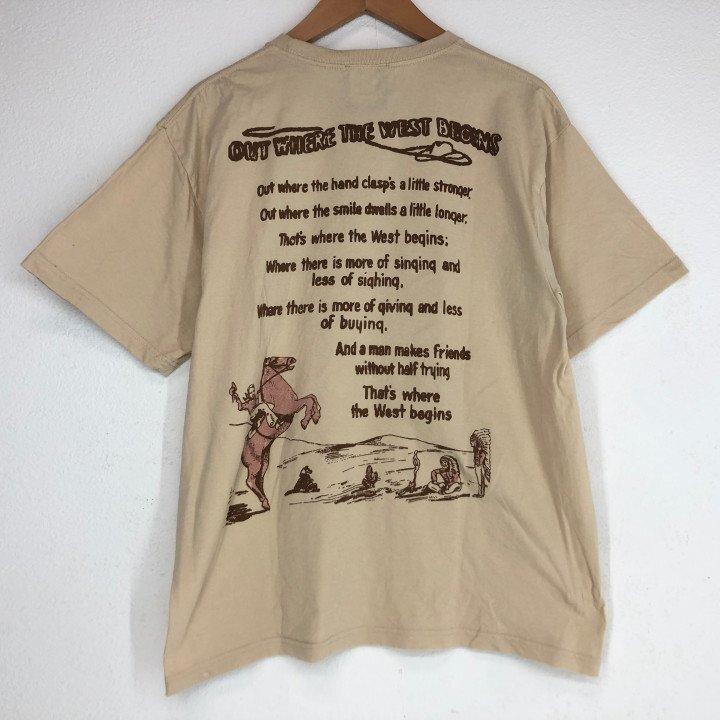 FUNNY ファニー FW オリジナルTシャツ OLD WEST 半袖 Tシャツ SIZE: L ベージュ MH632025080812拍卖