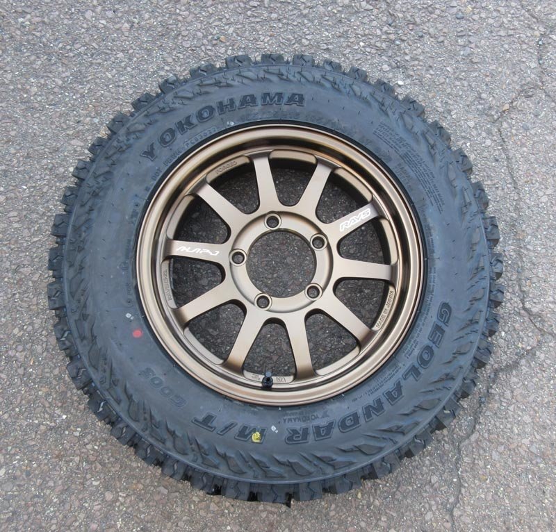 ジムニー RAYS A-LAP-J BR 16-5.5J+20 + ヨコハマ M/T 185/85R16 送料無料(除く、沖縄) ★拍卖