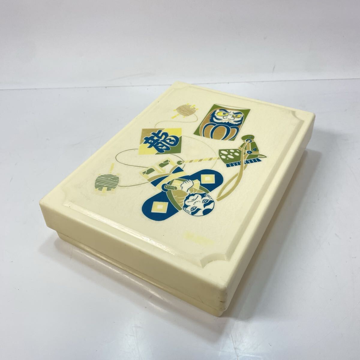 Kyozaisya 樹脂製 お道具箱 凧柄 レトロ 古雑貨 古道具 小物入れ 文入れ 当時物 インテリア 置物 飾拍卖