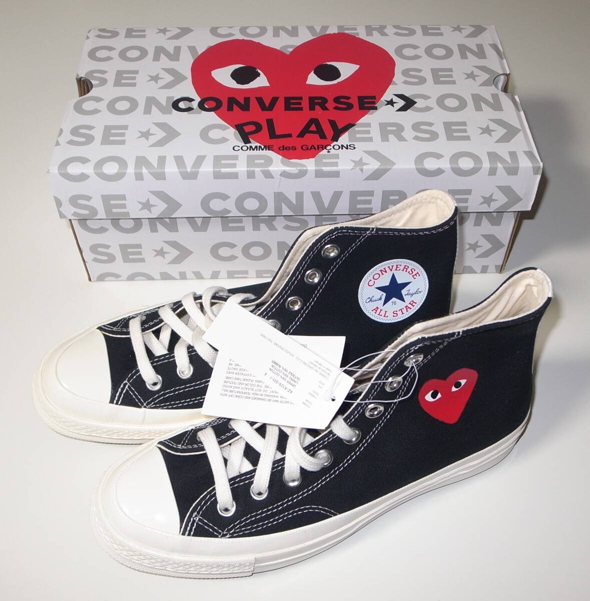 PLAY COMME des GARCONS CONVERSE HI black 26.5cm ハイカット コムデギャルソン拍卖