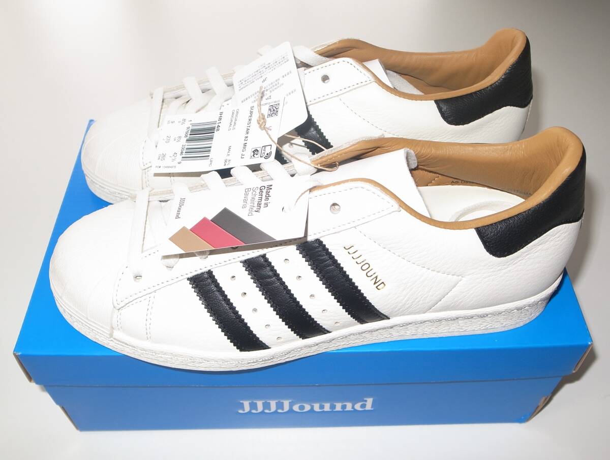adidas x JJJJound SUPERSTAR US9 27cm white拍卖