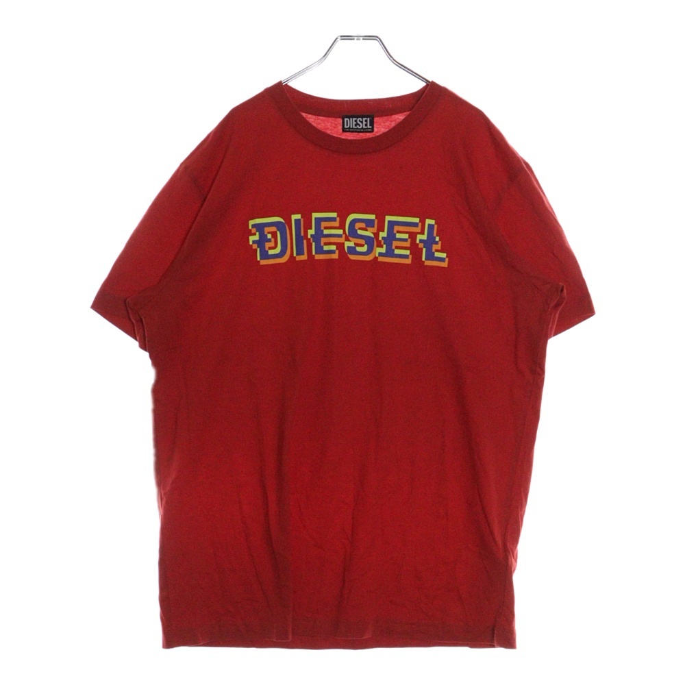 DIESEL ディーゼル T-DIEGOR-K52 フロントロゴ 半袖 Tシャツ カットソー レッド A06508拍卖