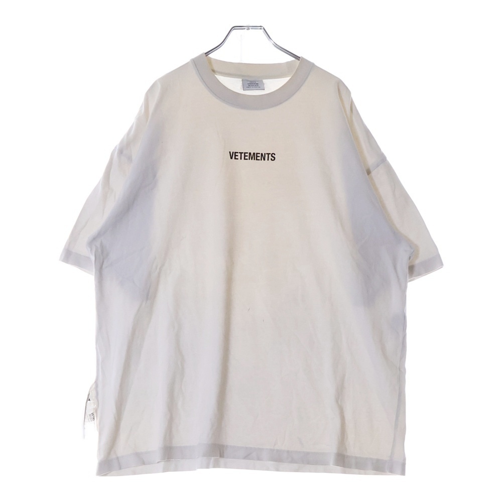VETEMENTS ヴェトモン 19AW Logo Printed Tee Shirt ロゴプリント カットソー 半袖プリントTシャツ ホワイト UAH20TR611拍卖