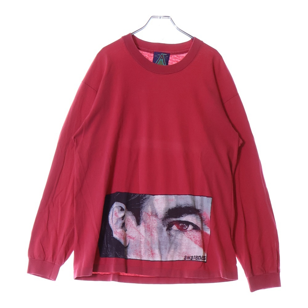 ヴィンテージ 90S ヴィンテージ アナーキックアジャストメント ロングスリーブ プリントTシャツ 長袖クルーネックカットソー ピンク拍卖