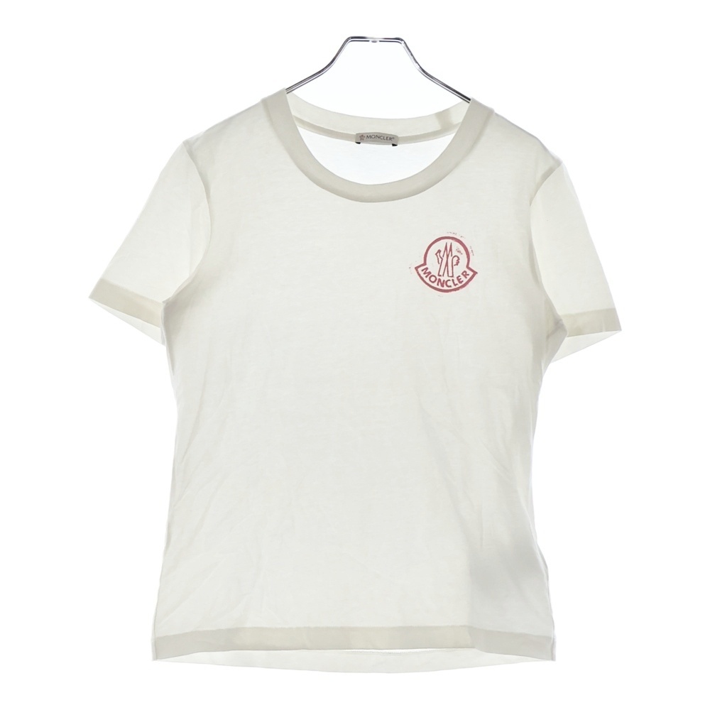 MONCLER モンクレール フロントロゴプリント クルーネック半袖Tシャツ G20938C00016 ホワイト拍卖