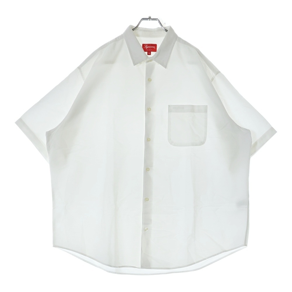 SUPREME シュプリーム 23SS Loose Fit S/S Oxford Shirt ルーズフィットショートスリーブ半袖シャツ ホワイト拍卖