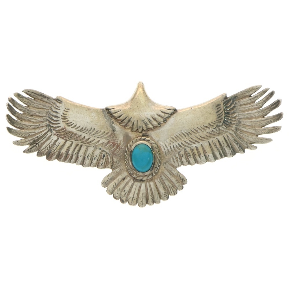 TADY & KING タディアンドキング 大イーグルSV銀縄ターコイズ ネックレストップ シルバー拍卖