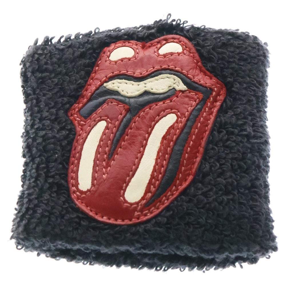 CHROME HEARTS クロムハーツ THE ROLLING STONES ザローリングストーンズ リップアンドタン リストバンド ブラック拍卖