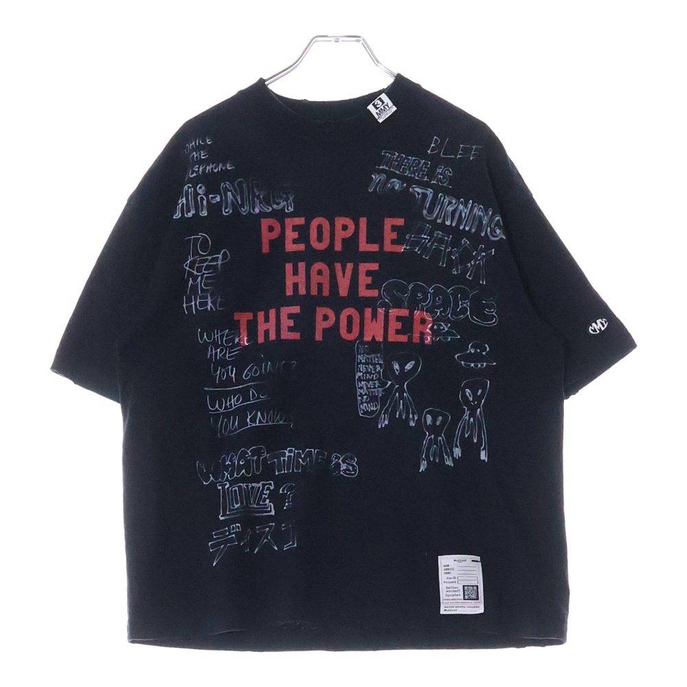MAISON MIHARAYASUHIRO メゾンミハラヤスヒロ 24SS Distressed Tee グラフィックプリント 半袖Tシャツ カットソー ブラック K12TS582拍卖
