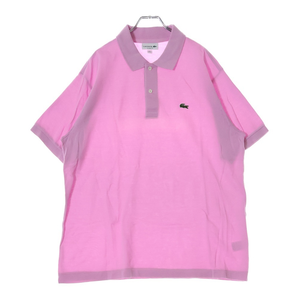 LACOSTE ラコステ ロゴ刺繍 半袖ポロシャツ L1212LJ ピンク拍卖
