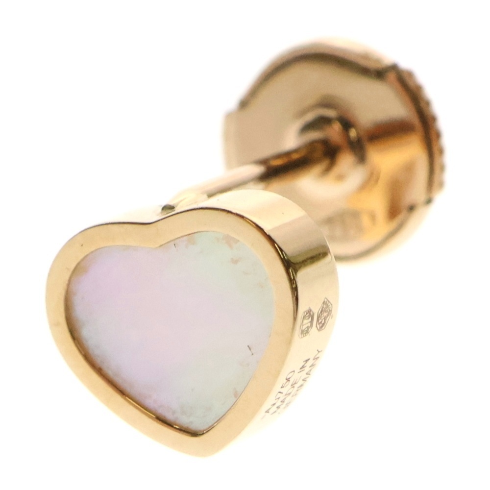 CHOPARD ショパール K18YG ハッピーハート ピアス ホワイト拍卖